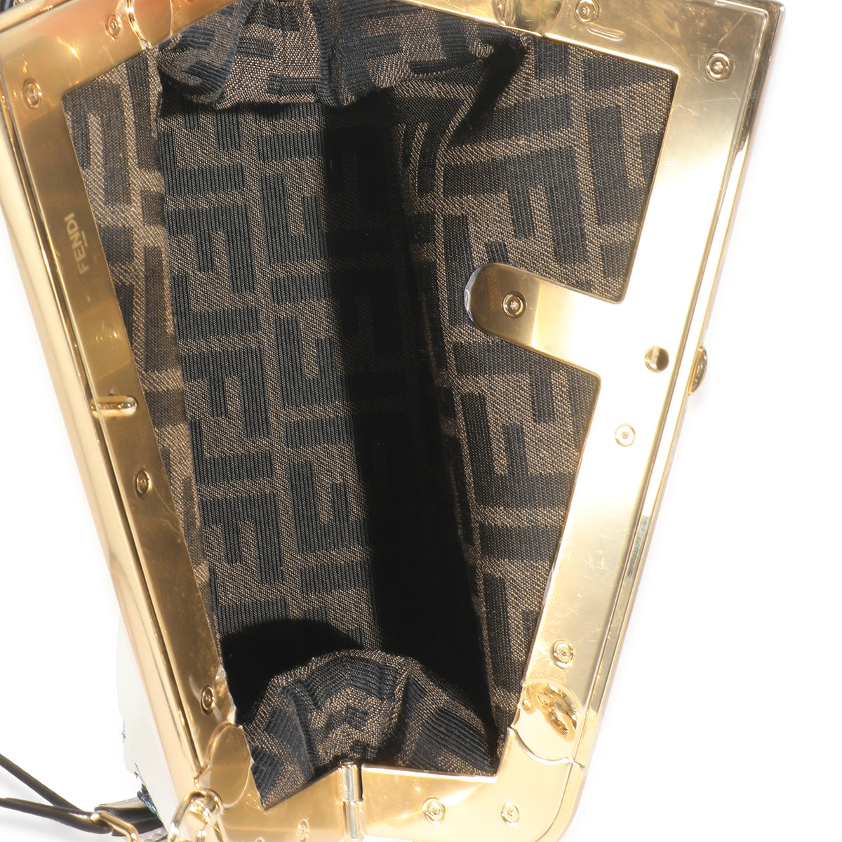 Fendi White Astrology Embroidered Canvas First Small Bag Handbag ad1