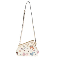 Fendi White Astrology Embroidered Canvas First Small Bag Handbag av