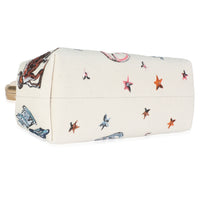 Fendi White Astrology Embroidered Canvas First Small Bag Handbag clasp