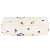 Fendi White Astrology Embroidered Canvas First Small Bag Handbag stamp