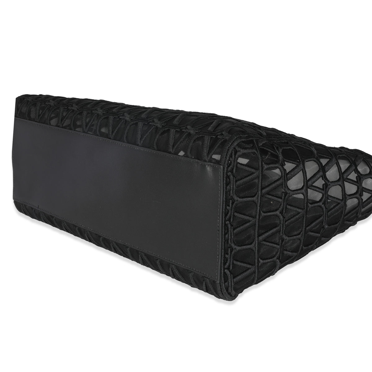 Valentino Black Mesh Fabric Le Troisieme Tote Bag Handbag box