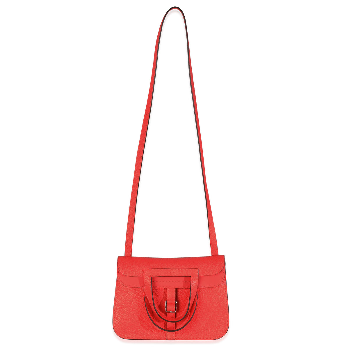 Hermès Rose Texas Clemence Halzan 25 PHW Handbag ad1
