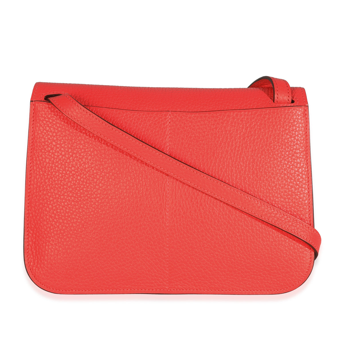 Hermès Rose Texas Clemence Halzan 25 PHW Handbag bv