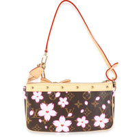 Louis Vuitton x TM Sakura Brown Monogram Canvas Pochette Accessoires Handbag bv