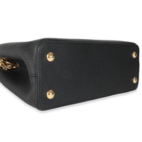 Louis Vuitton x TM Black Taurillon Capucines MM Handbag clasp