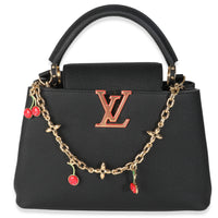 Louis Vuitton x TM Black Taurillon Capucines MM Handbag fv