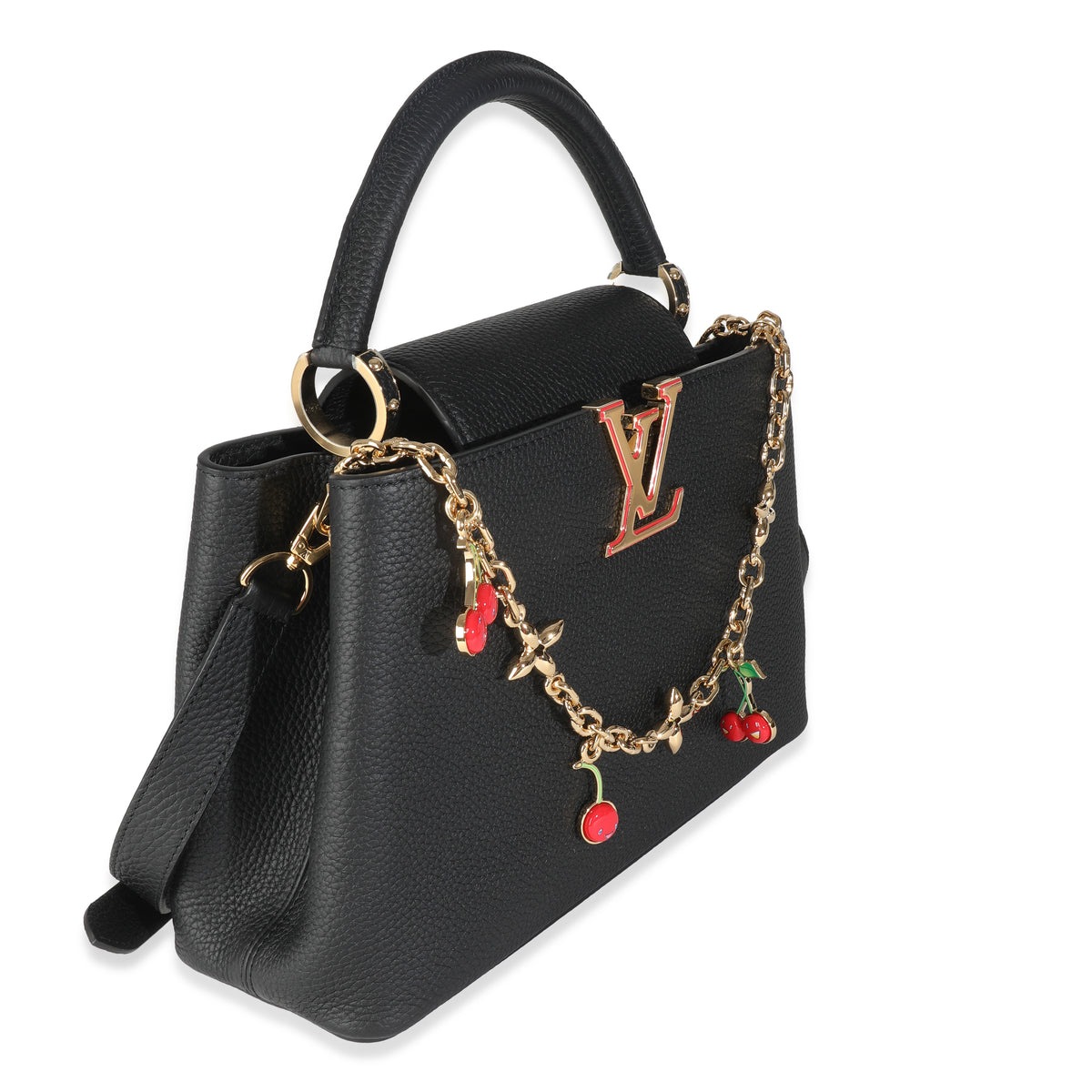 Louis Vuitton x TM Black Taurillon Capucines MM Handbag pv