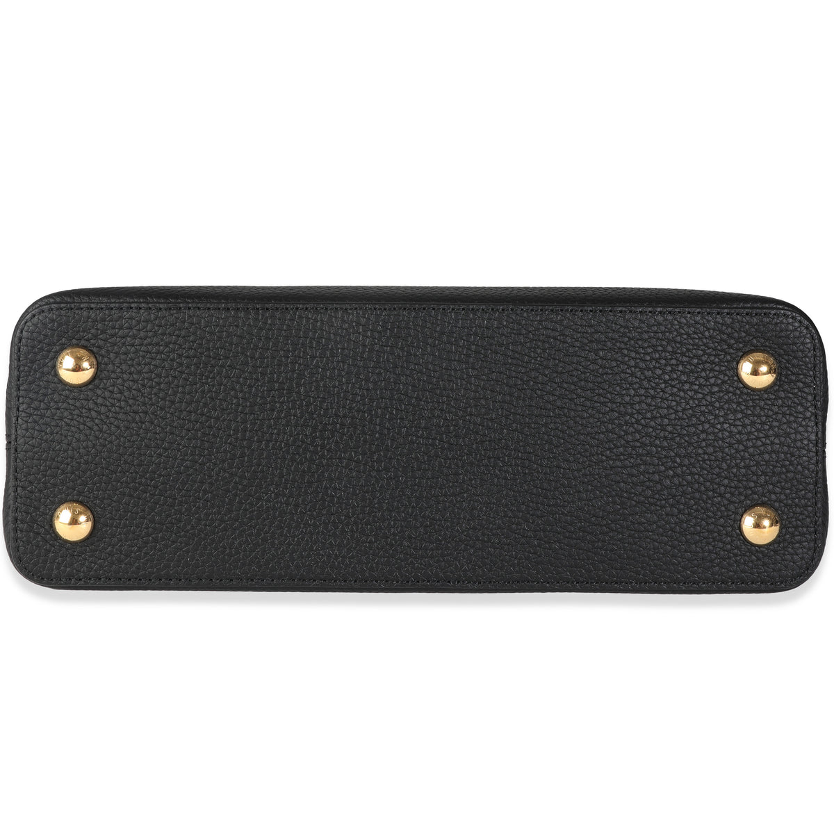 Louis Vuitton x TM Black Taurillon Capucines MM Handbag stamp