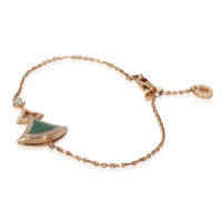 BVLGARI Rose Gold Malachite and Diamond Diva's Dream Bracelet sv