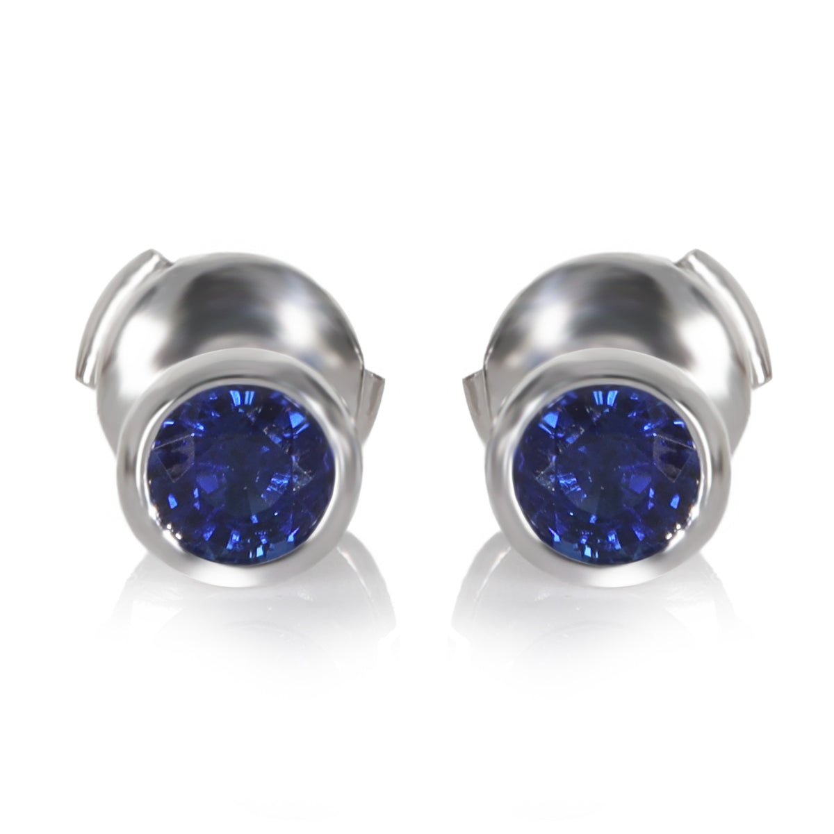 Tiffany & Co. Platinum Sapphire Elsa Peretti Color By The Yard Earrings fv