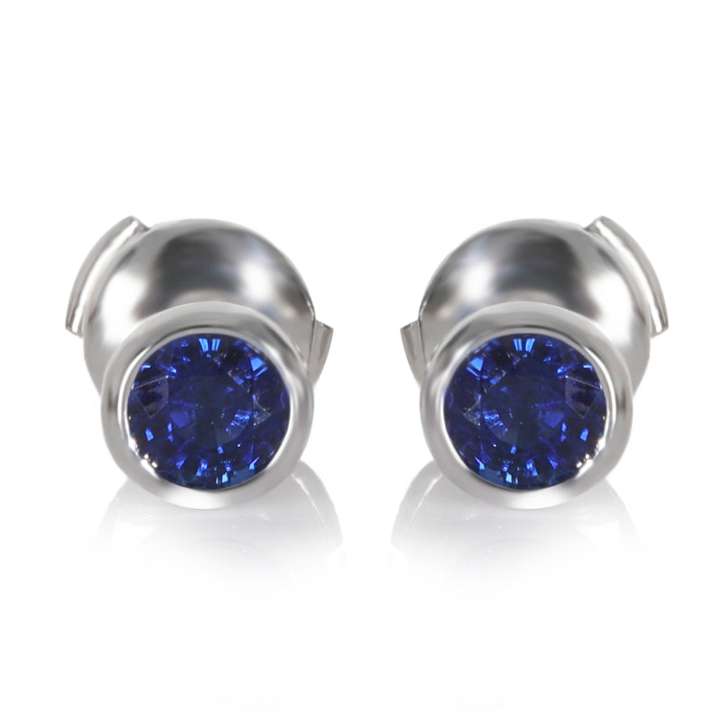 Tiffany & Co. Platinum Sapphire Elsa Peretti Color By The Yard Earrings fv