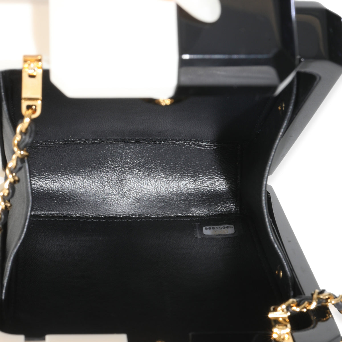 Chanel White Black Plexiglass Perfume Bottle Clutch Handbag ad2