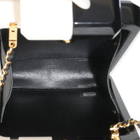Chanel White Black Plexiglass Perfume Bottle Clutch Handbag ad2