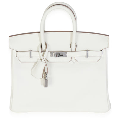Hermès Mushroom Swift Birkin 25 PHW Handbag fv