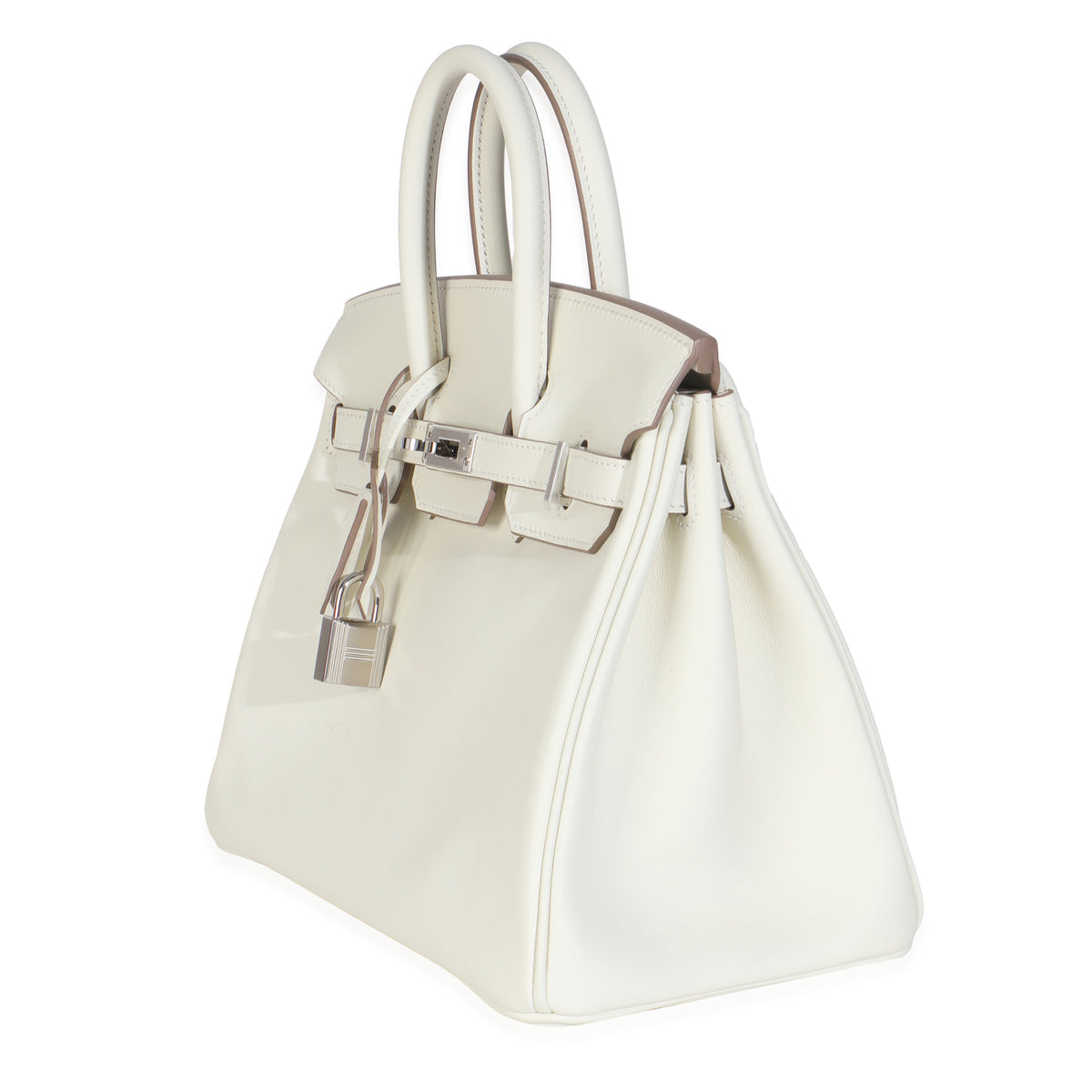 Hermès Mushroom Swift Birkin 25 PHW Handbag sv