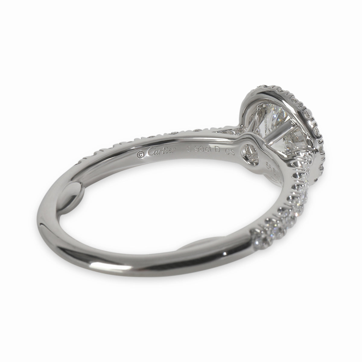 Cartier 0.9 ct Round Brilliant Diamond Destinee Engagement Ring pv