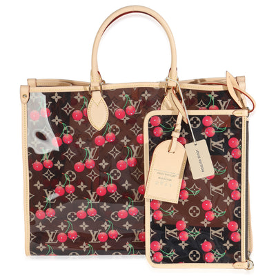 Louis Vuitton x TM Monogram Cherry Crystal Onthego GM Handbag fv
