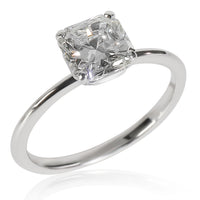 Tiffany & Co. 1.3 ct Cut Cornered Square Cut Diamond Tiffany True Solitaire clasp