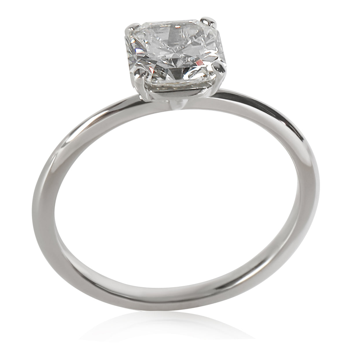 Tiffany & Co. 1.3 ct Cut Cornered Square Cut Diamond Tiffany True Solitaire bv