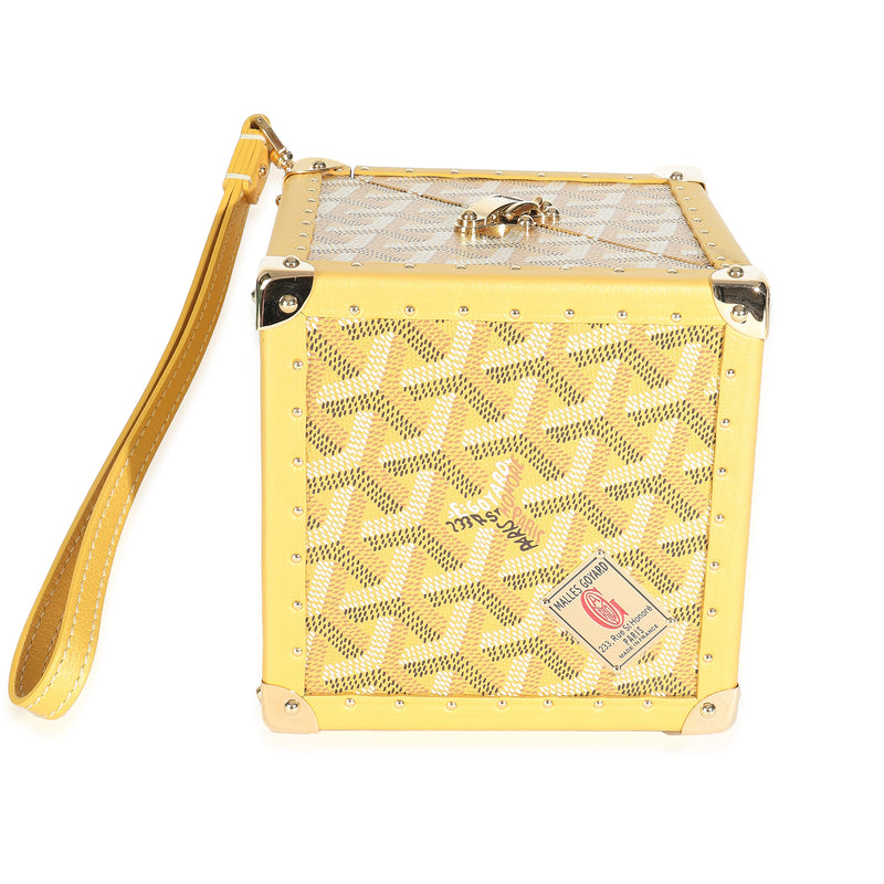 Goyard Gold ine Canvas De Trunk Bag Handbag fv