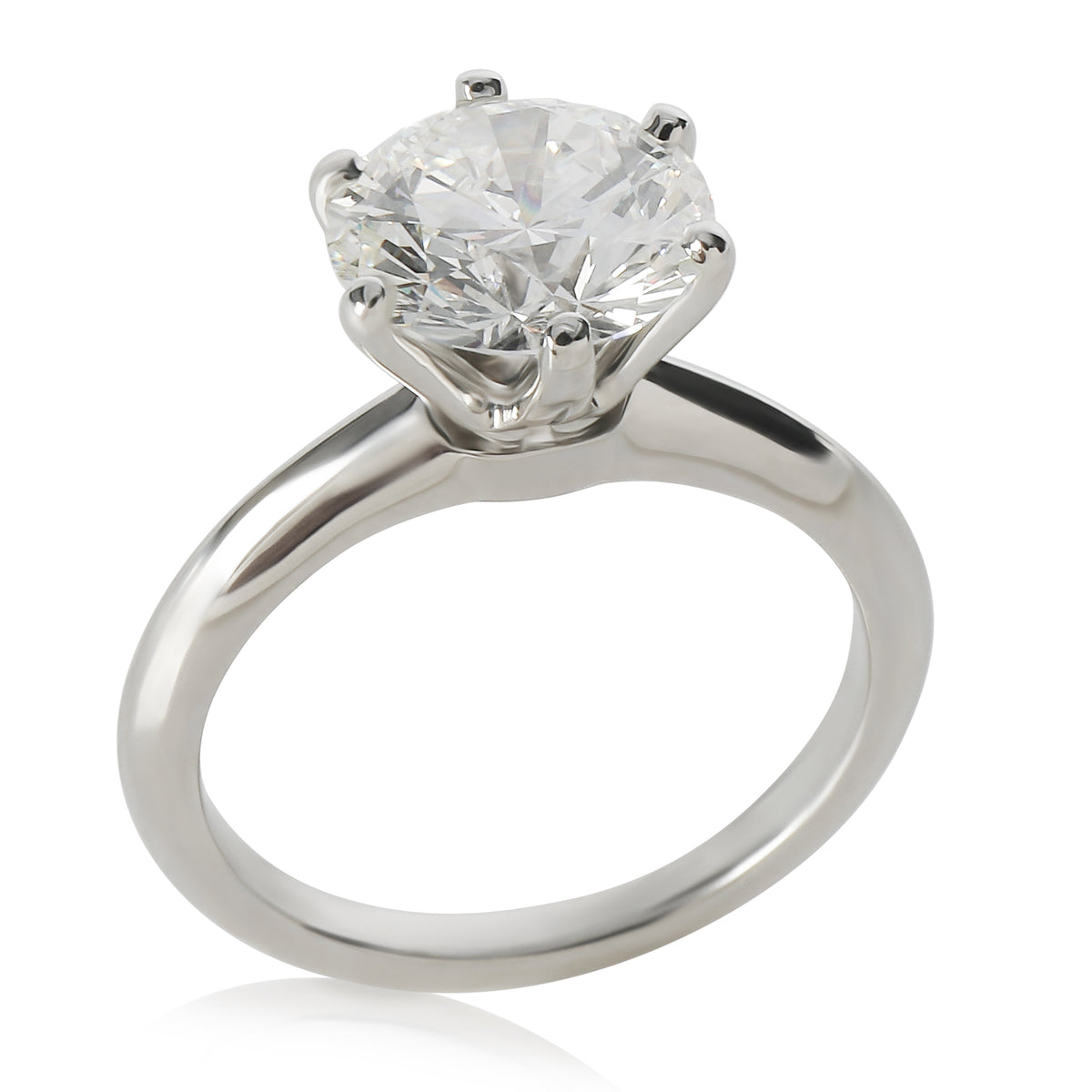 Tiffany & Co. 2.56 ct Round Brilliant Diamond Engagement Ring clasp