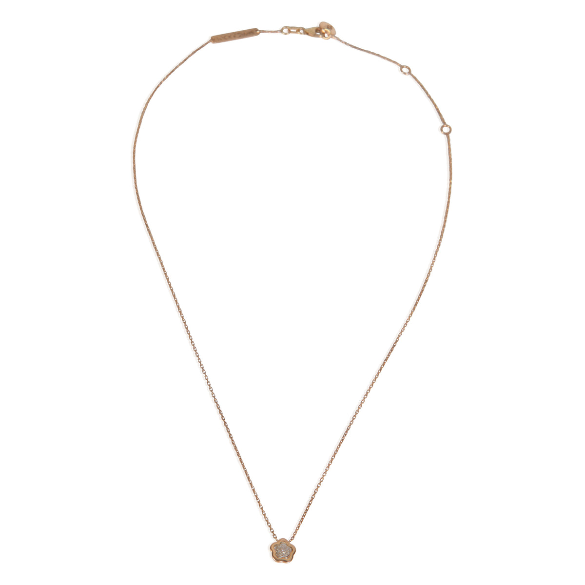 myGemma Rose Gold Diamond Flower Pendant pv