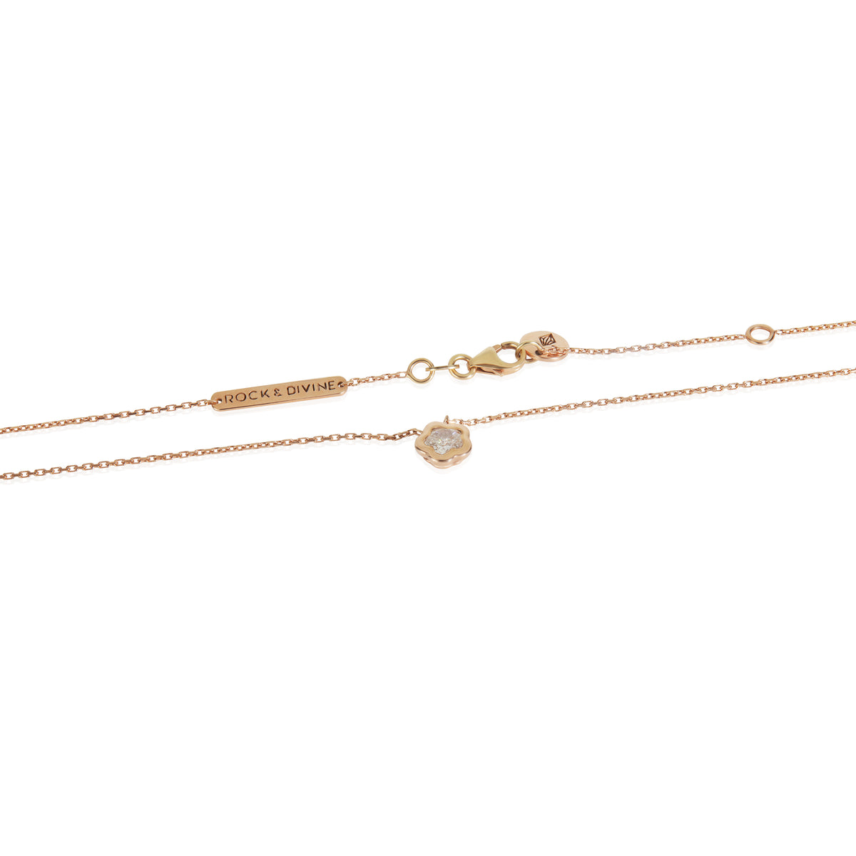 myGemma Rose Gold Diamond Flower Pendant sv