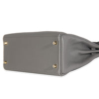Hermès Etain Clemence Retourne Kelly 28 GHW Handbag box