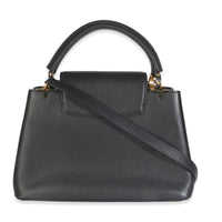 Louis Vuitton Black Taurillon Flower Crown Capucines MM Handbag bv
