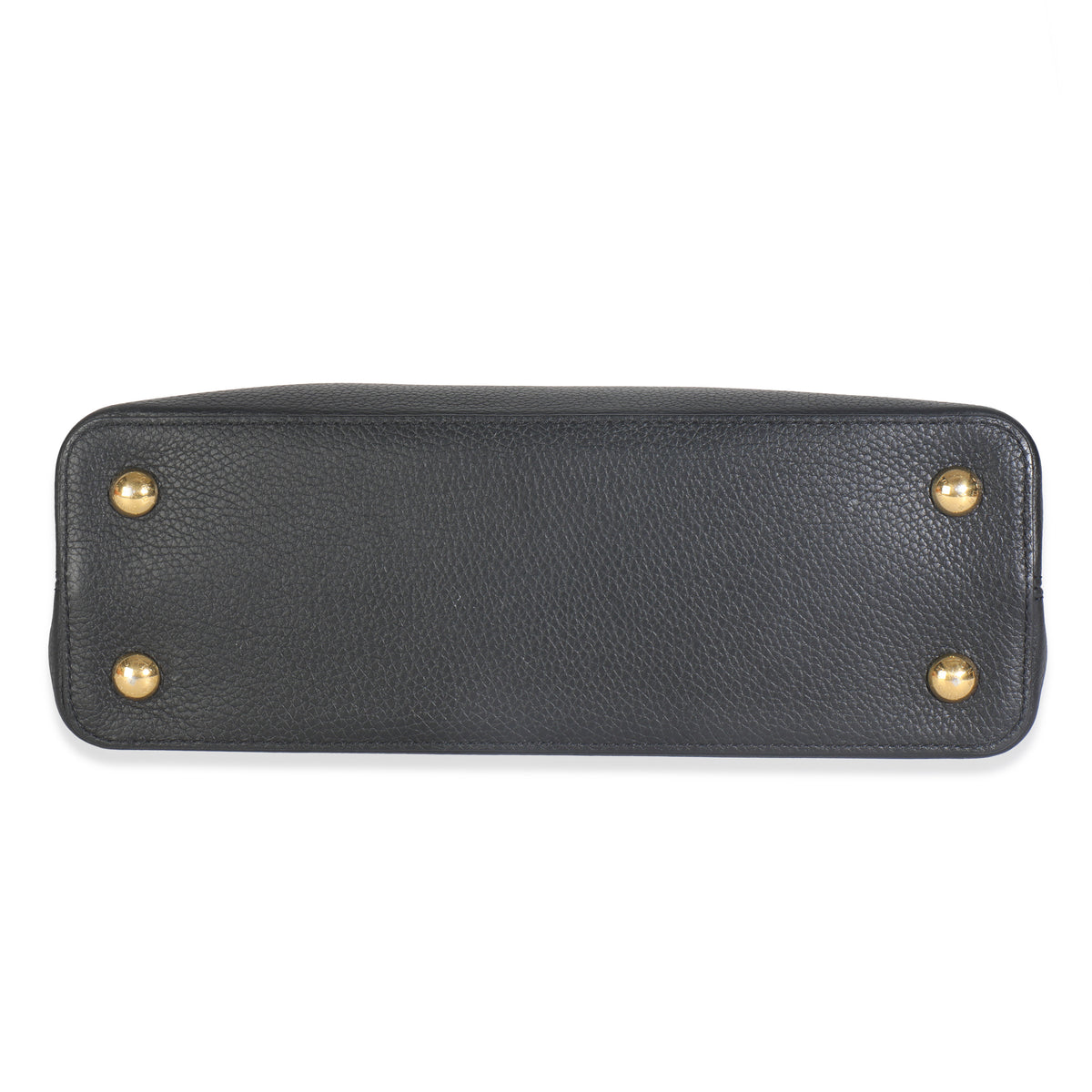 Louis Vuitton Black Taurillon Flower Crown Capucines MM Handbag clasp