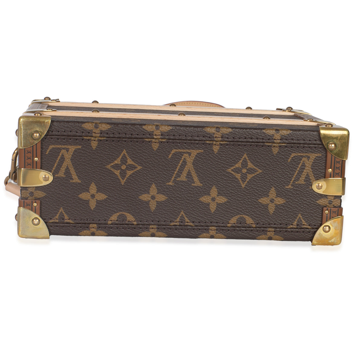 Louis Vuitton Monogram Canvas Handle Trunk Handbag stamp
