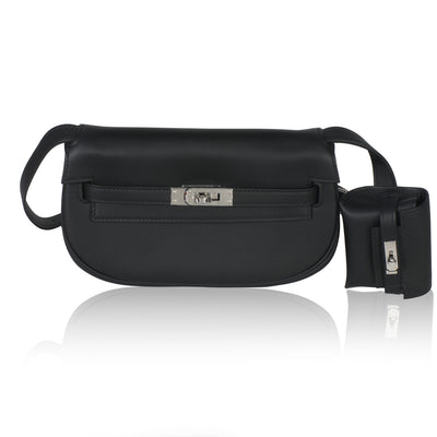 Hermès Black Swift Kelly Moove PHW Handbag fv