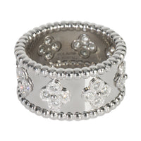 Van Cleef & Arpels White Gold Diamond Perlee Clovers Ring fv