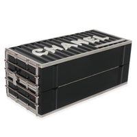Chanel 18A Black Lucite Paris Hamburg Minaudiere Shipping Container Clutch Handbag clasp