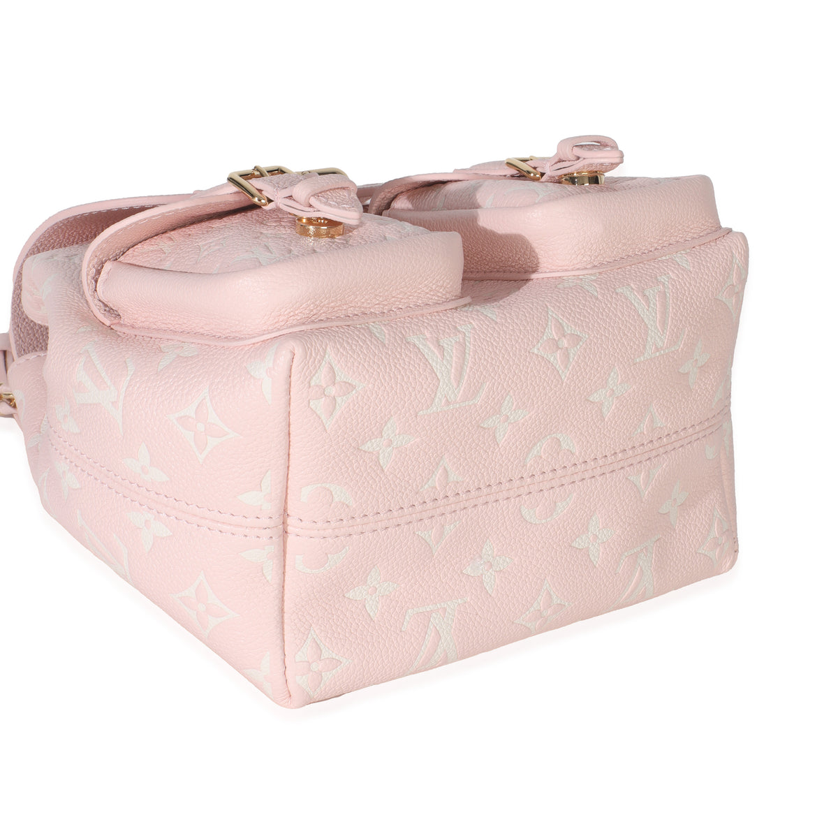 Louis Vuitton Pink Opale Monogram Empreinte Backup Backpack Handbag clasp