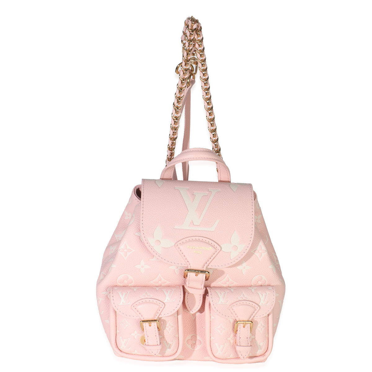 Louis Vuitton Pink Opale Monogram Empreinte Backup Backpack Handbag fv