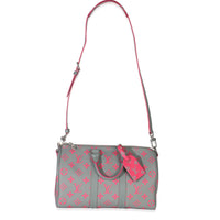 Louis Vuitton Grey Pink Monogram Glow Up Keepall Bandouliere 35 Handbag ad1