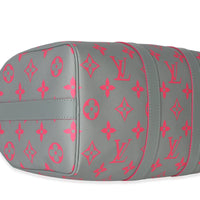 Louis Vuitton Grey Pink Monogram Glow Up Keepall Bandouliere 35 Handbag