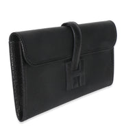 Hermès Black Swift Lizard Jige Elan Touch 29 Handbag pv