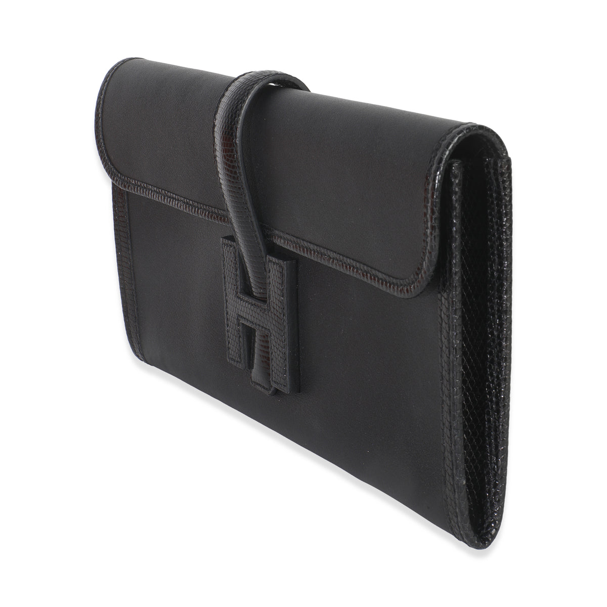 Hermès Black Swift Lizard Jige Elan Touch 29 Handbag sv