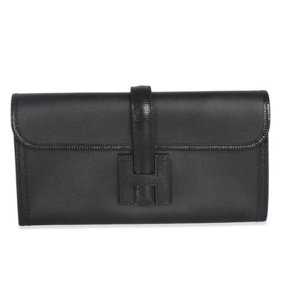 Hermès Black Swift Lizard Jige Elan Touch 29 Handbag fv