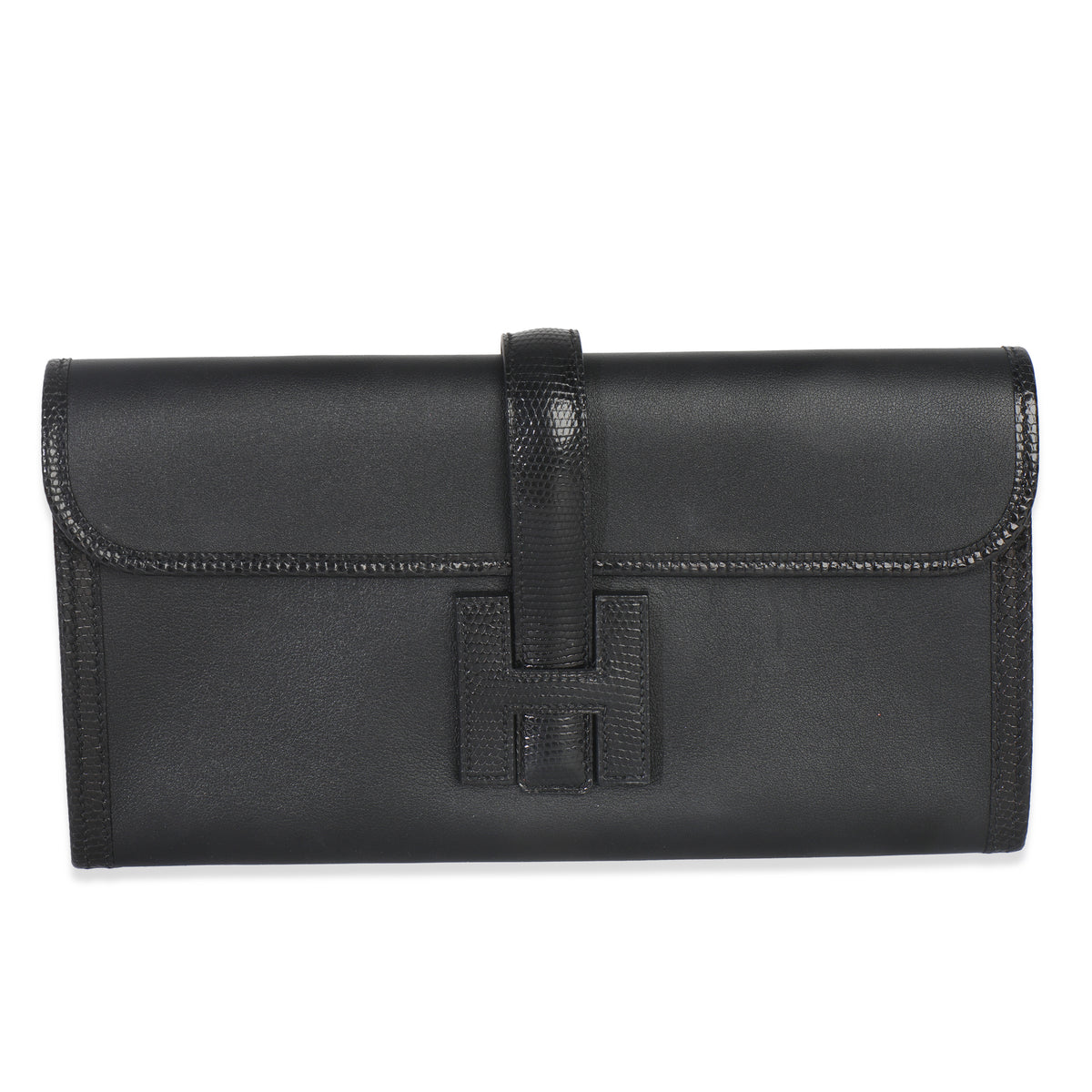 Hermès Black Swift Lizard Jige Elan Touch 29 Handbag fv