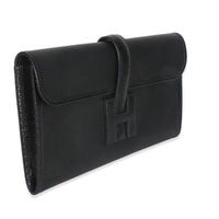 Hermès Black Swift Lizard Jige Elan Touch 29 Handbag pv