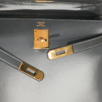 Hermès Ardoise Box Sellier Kelly 32 GHW Handbag ad2