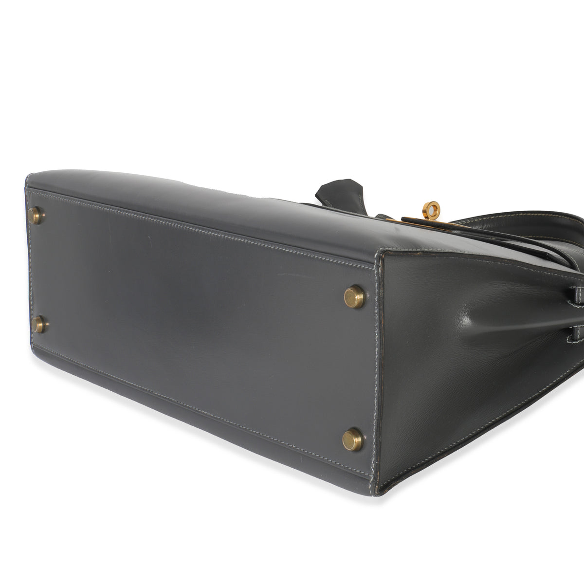 Hermès Ardoise Box Sellier Kelly 32 GHW Handbag box