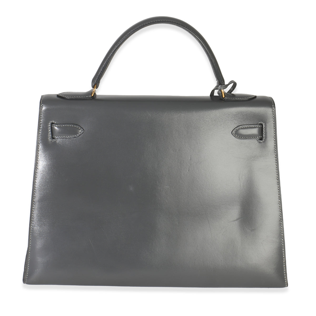 Hermès Ardoise Box Sellier Kelly 32 GHW Handbag bv