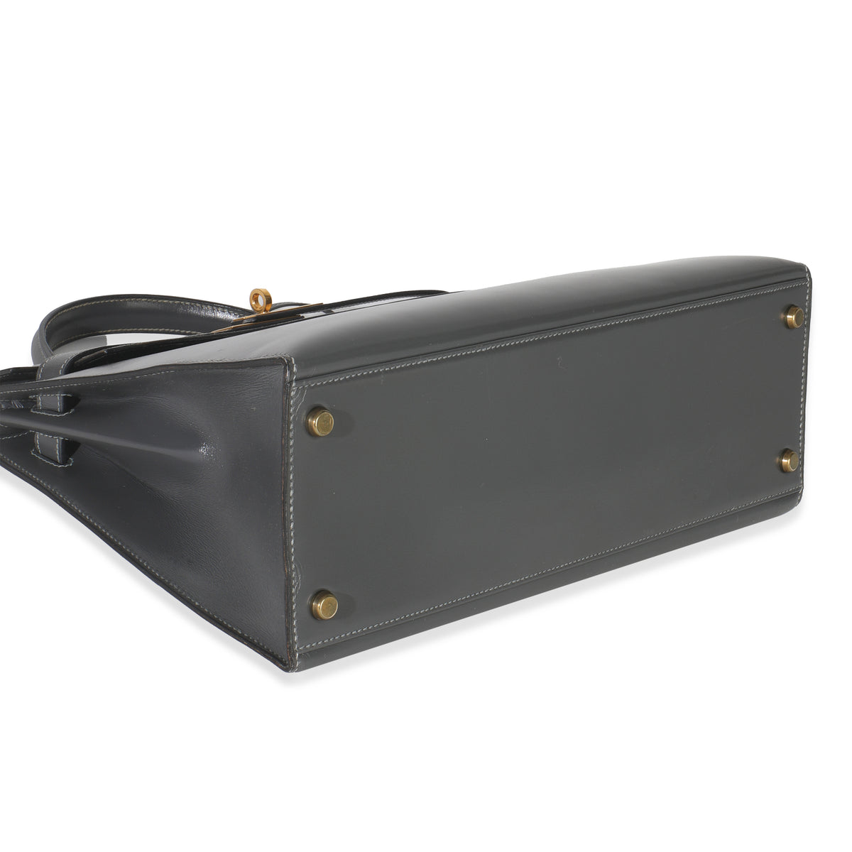 Hermès Ardoise Box Sellier Kelly 32 GHW Handbag clasp