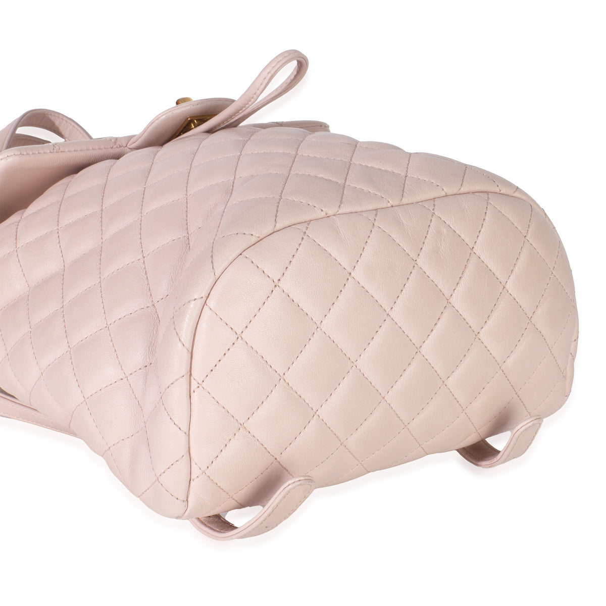 Chanel Light Pink Quilted Lambskin Small Urban Spirit Backpack Handbag clasp