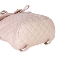 Chanel Light Pink Quilted Lambskin Small Urban Spirit Backpack Handbag clasp