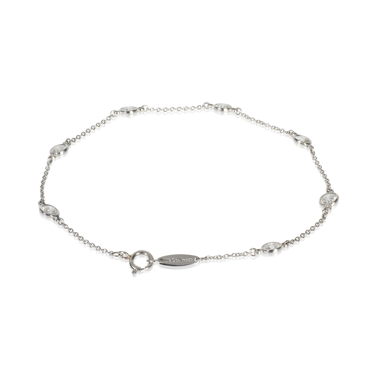 Tiffany & Co. Platinum Diamond Elsa Peretti Diamond By The Yard Bracelet sv